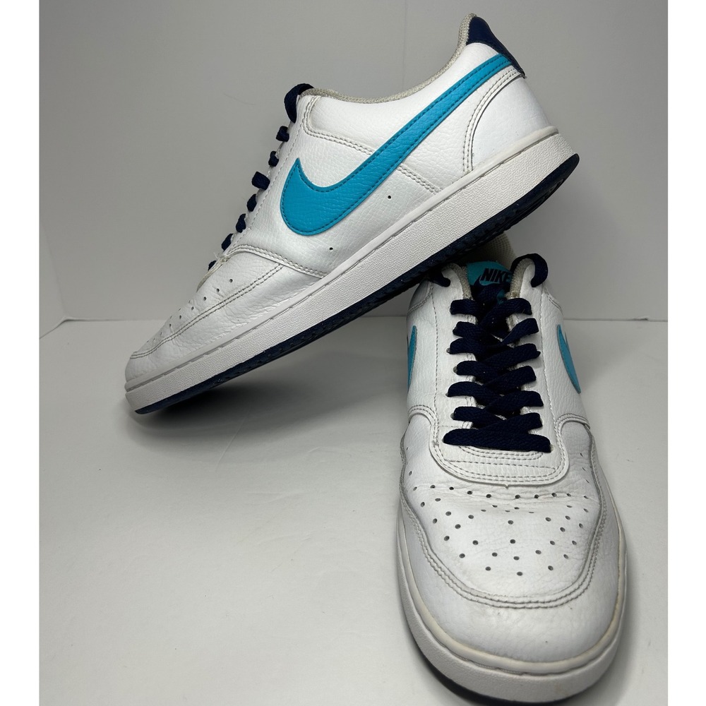 Nike Court Vision Low Men's White Teal Basketball Shoes US 10.5 DM1187-100